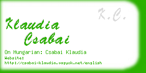 klaudia csabai business card